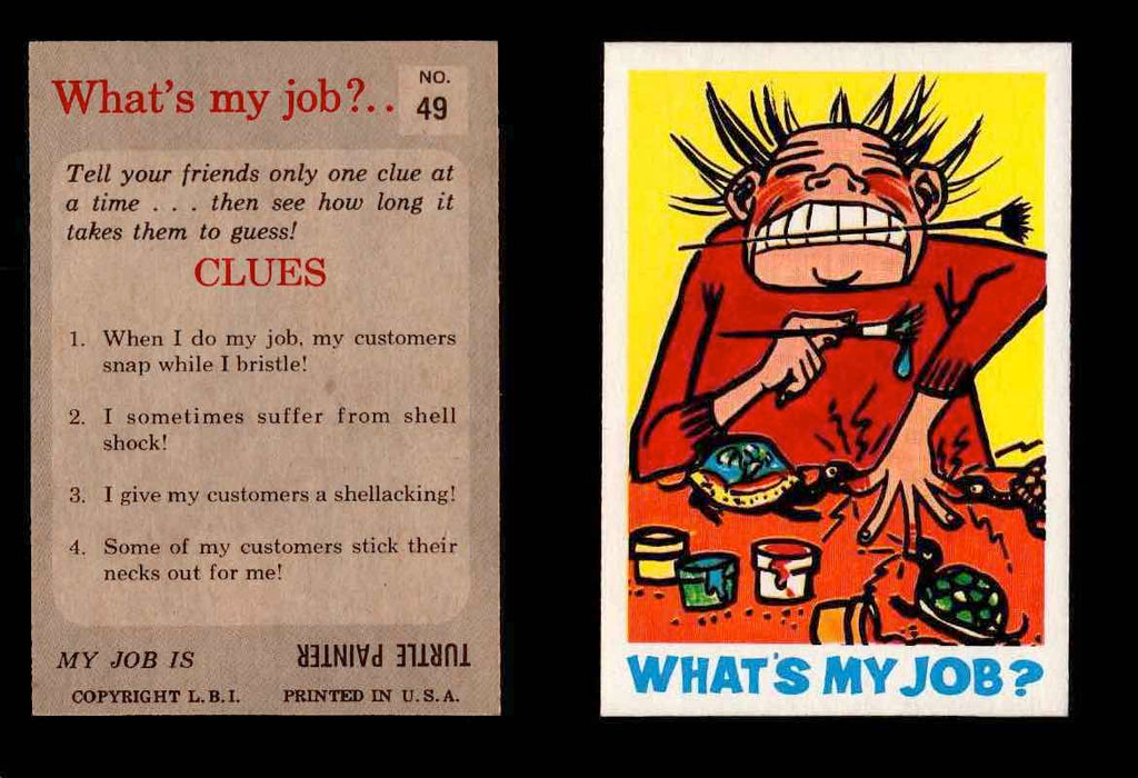 1965 What's my Job? Leaf Vintage Trading Cards You Pick Singles #1-72 #49  - TvMovieCards.com
