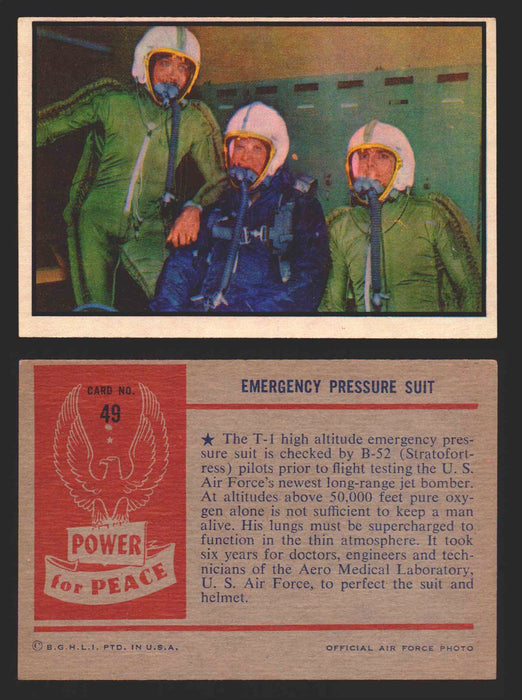 1954 Power For Peace Vintage Trading Cards You Pick Singles #1-96 49   Emergency Pressure Suit  - TvMovieCards.com