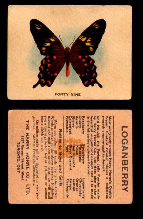 1925 Harry Horne Butterflies FC2 Vintage Trading Cards You Pick Singles #1-50 #49  - TvMovieCards.com