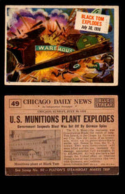 1954 Scoop Newspaper Series 1 Topps Vintage Trading Cards You Pick Singles #1-78 49   Black Tom Explodes  - TvMovieCards.com