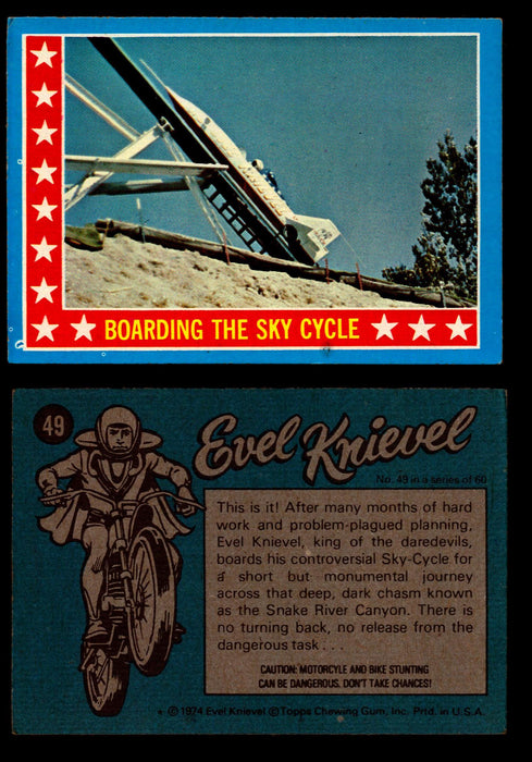 Evel Knievel Topps 1974 Vintage Trading Cards You Pick Singles #1-60 #49  - TvMovieCards.com
