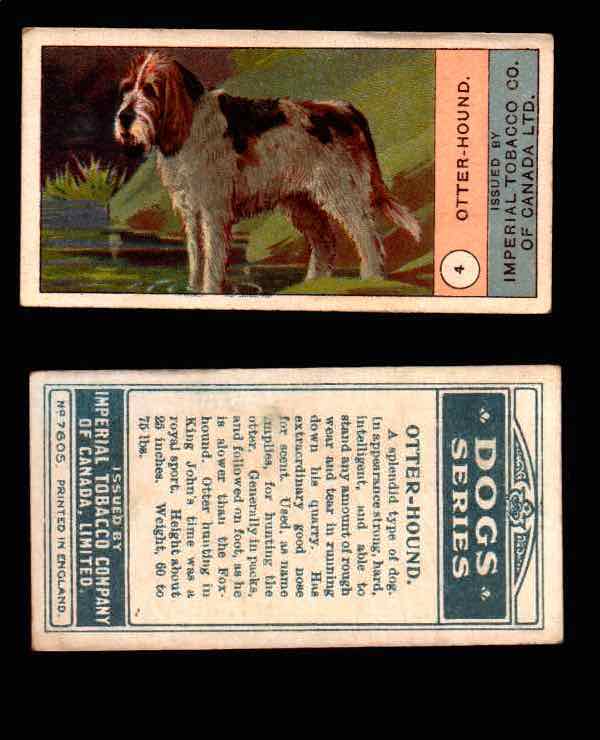 1924 Dogs Series Imperial Tobacco Vintage Trading Cards U Pick Singles #1-24 #4 Otter-Hound  - TvMovieCards.com