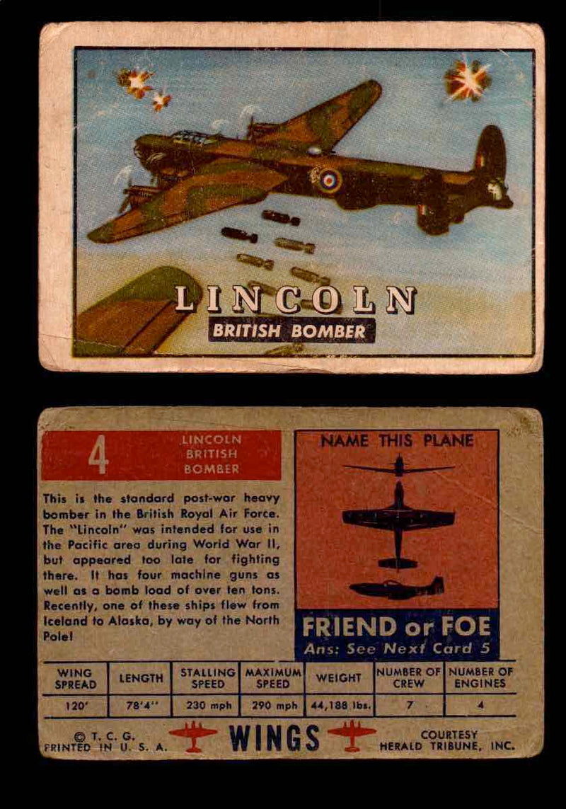 1952 Wings Topps TCG Vintage Trading Cards You Pick Singles #1-100 #4  - TvMovieCards.com