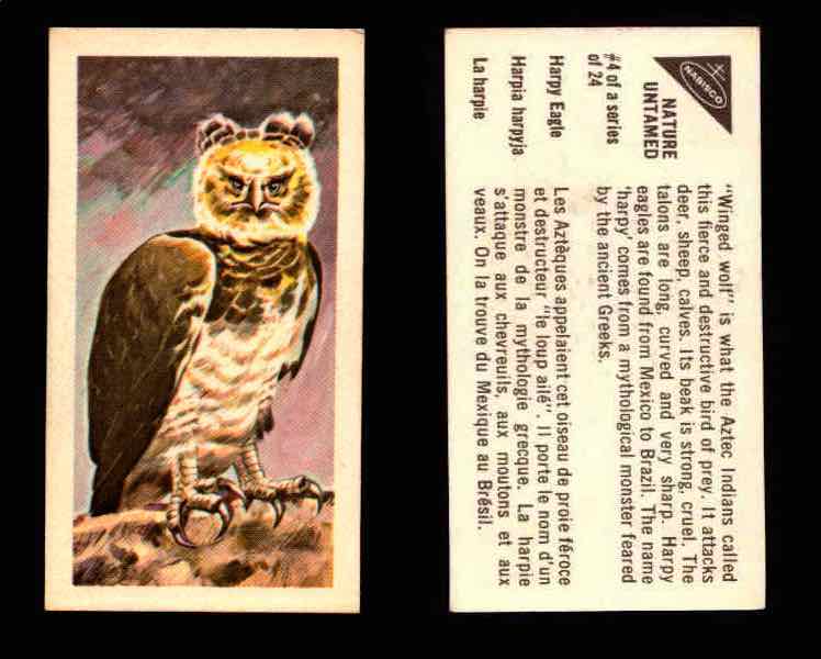 Nature Untamed Nabisco Vintage Trading Cards You Pick Singles #1-24 #4 Harpy Eagle  - TvMovieCards.com