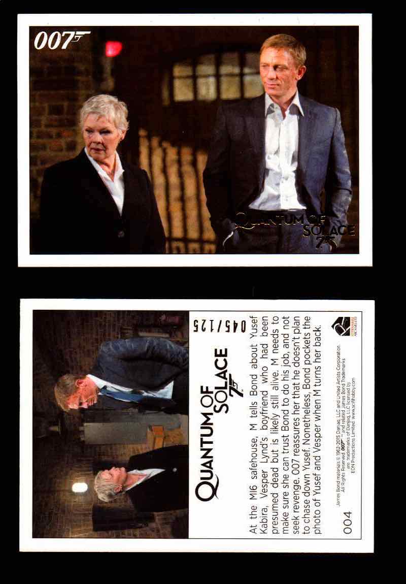 James Bond Archives Quantum of Solace Gold Parallel You Pick Single Cards #1-90 #4  - TvMovieCards.com