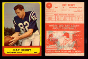1963 Topps Football Trading Card You Pick Singles #1-#170 VG/EX #4 Raymond Berry (HOF)  - TvMovieCards.com