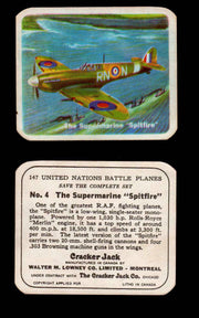 Cracker Jack United Nations Battle Planes Vintage You Pick Single Cards #1-70 #4  - TvMovieCards.com