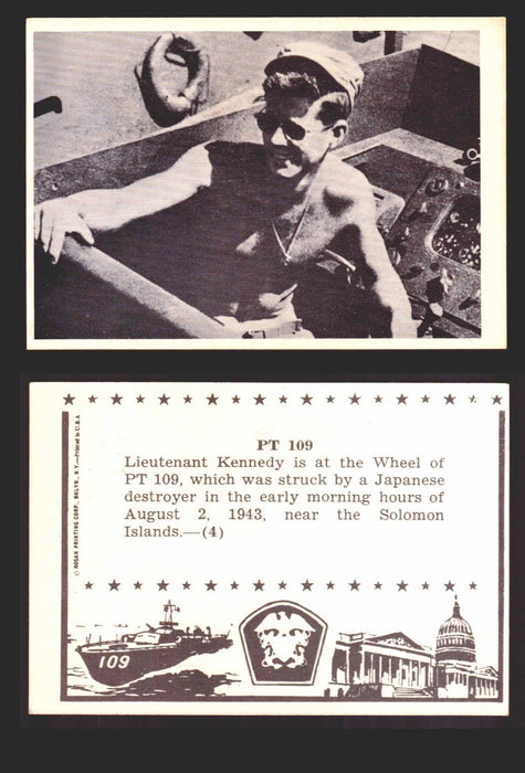 1963 John F. Kennedy JFK Rosan Trading Card You Pick Singles #1-66 4   PT 109  - TvMovieCards.com