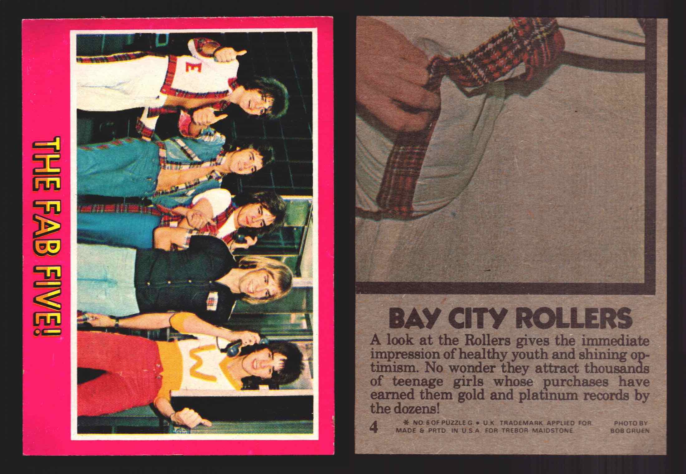 1975 Bay City Rollers Vintage Trading Cards You Pick Singles #1-66