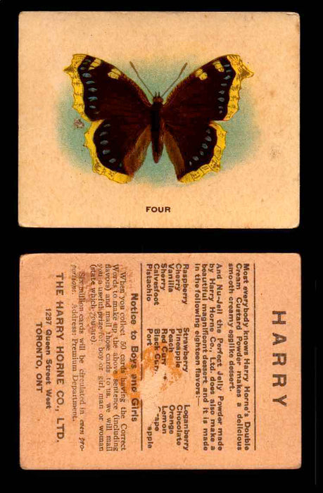 1925 Harry Horne Butterflies FC2 Vintage Trading Cards You Pick Singles #1-50 #4  - TvMovieCards.com