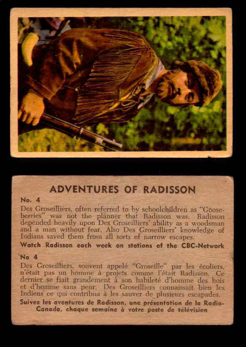 1957 Adventures of Radisson (Tomahawk) TV Vintage Card You Pick Singles #1-50 #4  - TvMovieCards.com
