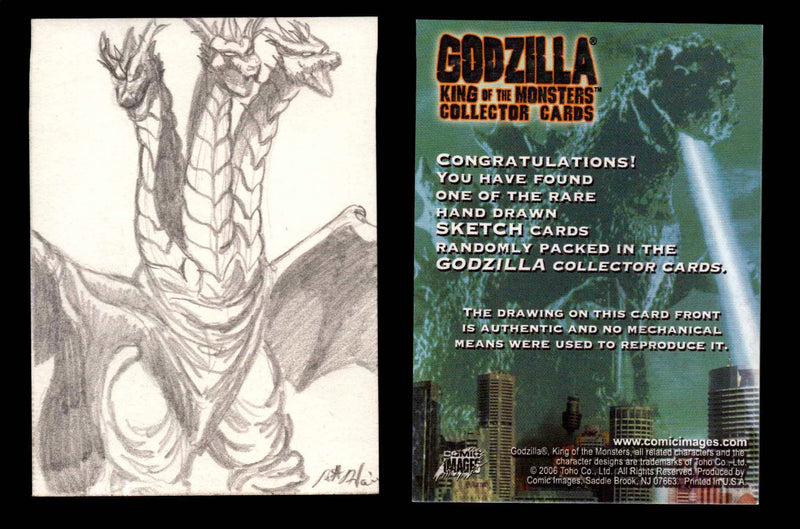 GODZILLA: KING OF THE MONSTERS Artist Sketch Trading Card You Pick Singles #4 King Ghidorah by Matt Harris  - TvMovieCards.com