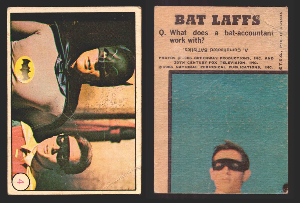 Batman Bat Laffs Vintage Trading Card You Pick Singles #1-#55 Topps 1966 #4  - TvMovieCards.com