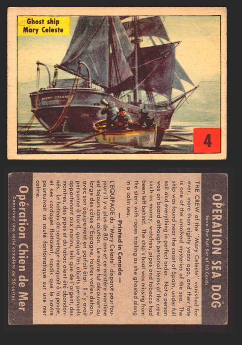 1954 Parkhurst Operation Sea Dogs You Pick Single Trading Cards #1-50 V339-9 4 Ghost Ship Mary Celeste  - TvMovieCards.com