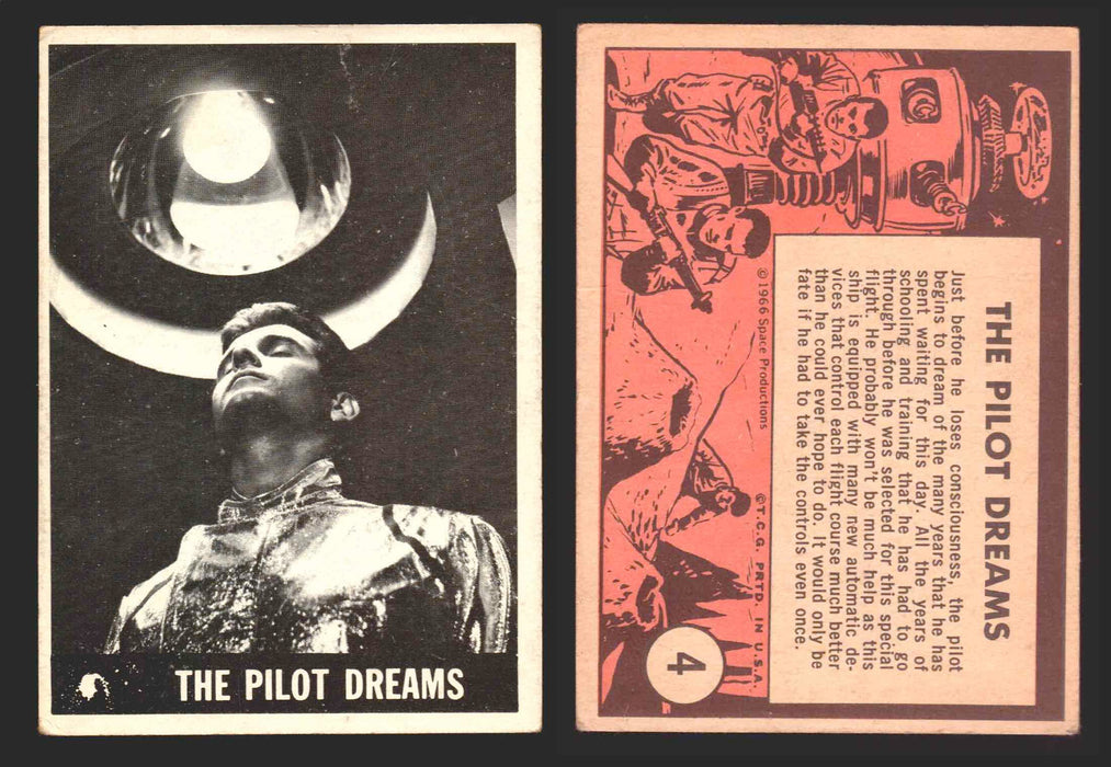 1966 Lost In Space Topps Vintage Trading Card #1-55 You Pick Singles #	  4   The Pilot Dreams (creased)  - TvMovieCards.com