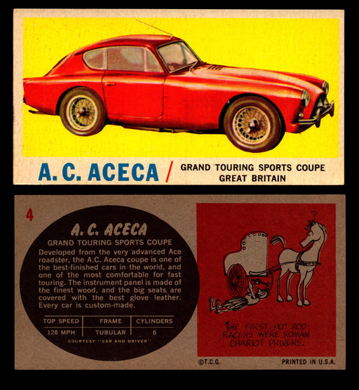 1961 Topps Sports Cars Vintage Trading Cards #1-#66 You Pick Singles #4   A. C. Aceca  - TvMovieCards.com