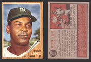 1962 Topps Baseball Trading Card You Pick Singles #500-#598 VG/EX #	502 Hector Lopez - New York Yankees (creased)  - TvMovieCards.com