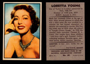 1953 Bowman NBC TV & Radio Stars Vintage Trading Card You Pick Singles #1-96 #50 Loretta Young  - TvMovieCards.com
