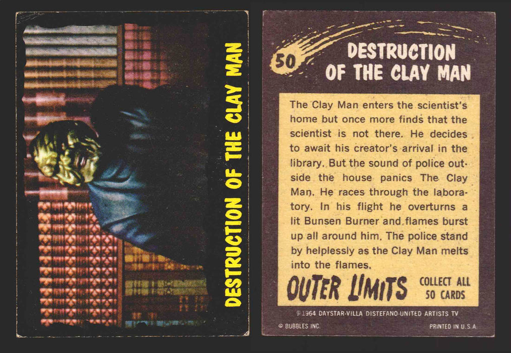 1964 Outer Limits Bubble Inc Vintage Trading Cards #1-50 You Pick Singles #50  - TvMovieCards.com
