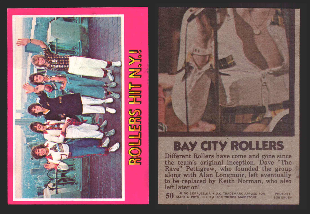 1975 Bay City Rollers Vintage Trading Cards You Pick Singles #1-66 Trebor 50   Rollers Hit N.Y.!  - TvMovieCards.com