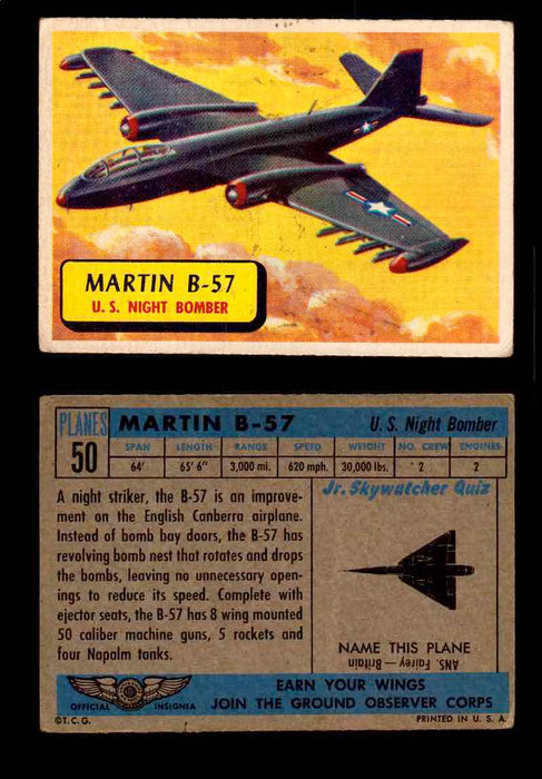 1957 Planes Series I Topps Vintage Card You Pick Singles #1-60 #50  - TvMovieCards.com