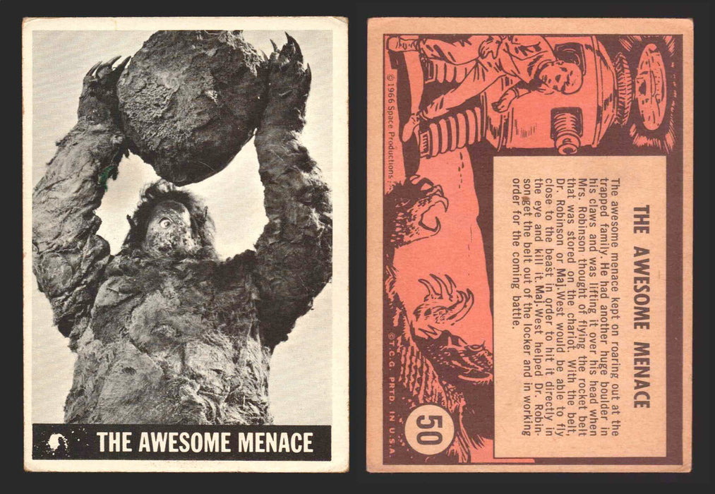 1966 Lost In Space Topps Vintage Trading Card #1-55 You Pick Singles #	 50   The Awesome Menace  - TvMovieCards.com