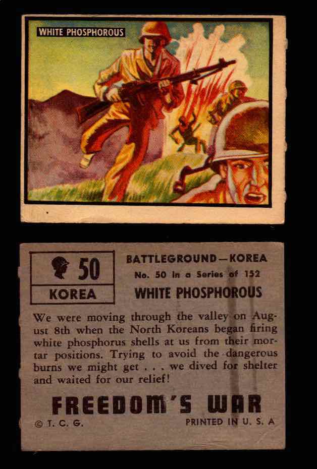 1950 Freedom's War Korea Topps Vintage Trading Cards You Pick Singles #1-100 #50  - TvMovieCards.com