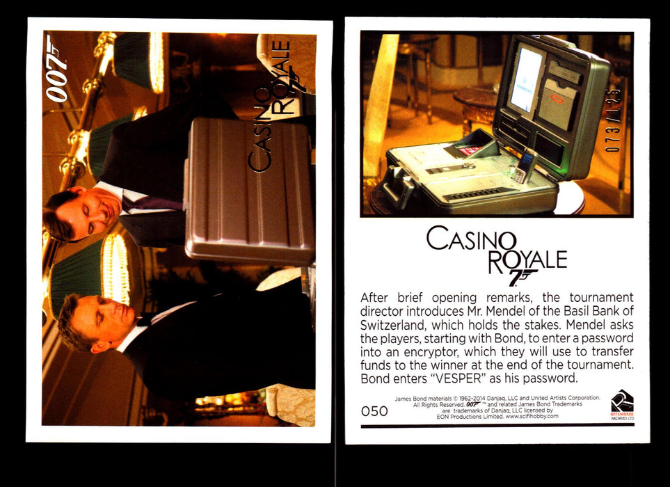 James Bond Archives 2014 Casino Royal Gold Parallel Card You Pick Number #50  - TvMovieCards.com