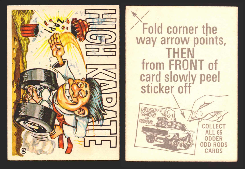 1970 Odder Odd Rods Donruss Vintage Trading Cards #1-66 You Pick Singles 50   High Karate  - TvMovieCards.com