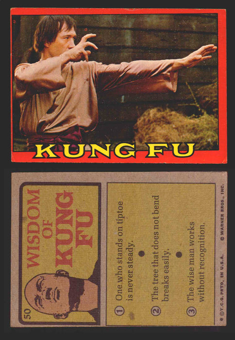 1973 Kung Fu Topps Vintage Trading Card You Pick Singles #1-60 #50  - TvMovieCards.com