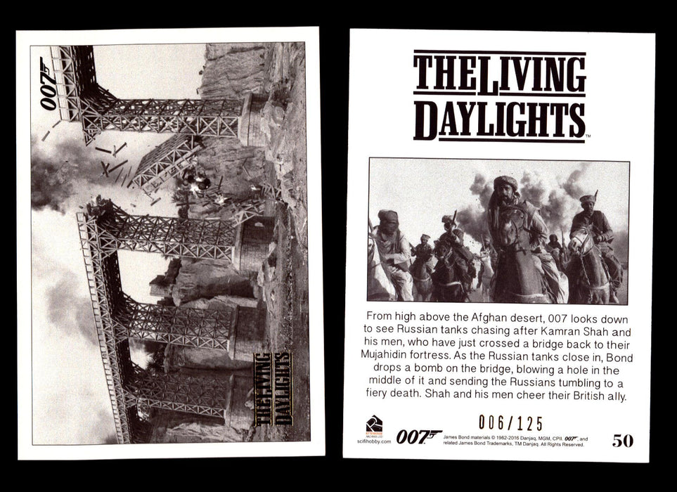 James Bond Archives The Living Daylights Gold Parallel Card You Pick Single 1-55 #50  - TvMovieCards.com