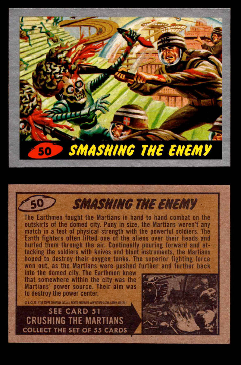 2012 Mars Attacks Silver Parallel You Pick Single Trading Card #1-55 Topps #50  - TvMovieCards.com