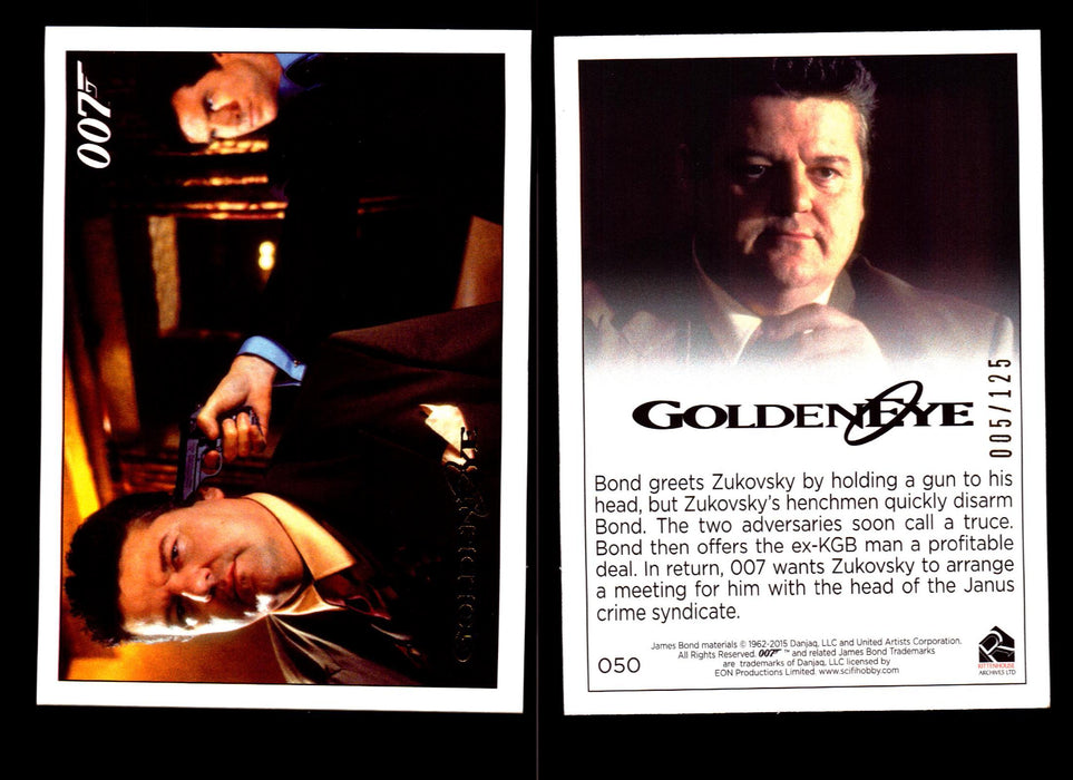 James Bond Archives 2015 Goldeneye Gold Parallel Card You Pick Single #1-#102 #50  - TvMovieCards.com