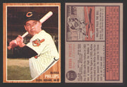 1962 Topps Baseball Trading Card You Pick Singles #500-#598 VG/EX #	511 Bubba Phillips - Cleveland Indians  - TvMovieCards.com