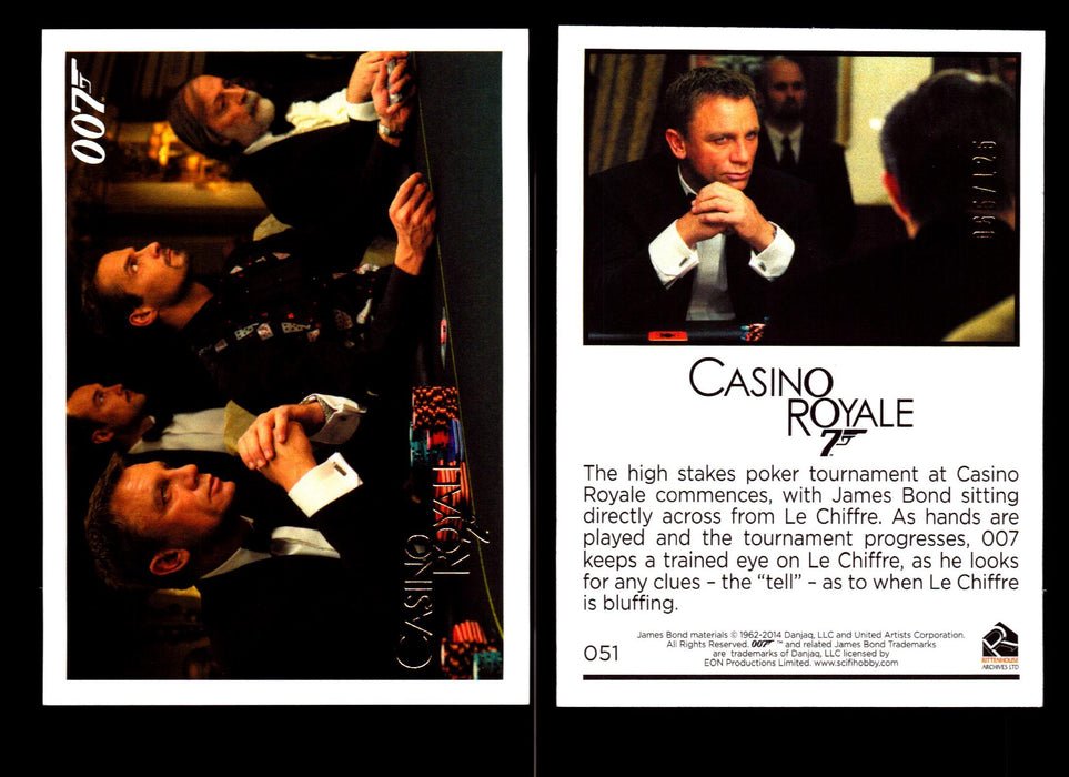 James Bond Archives 2014 Casino Royal Gold Parallel Card You Pick Number #51  - TvMovieCards.com