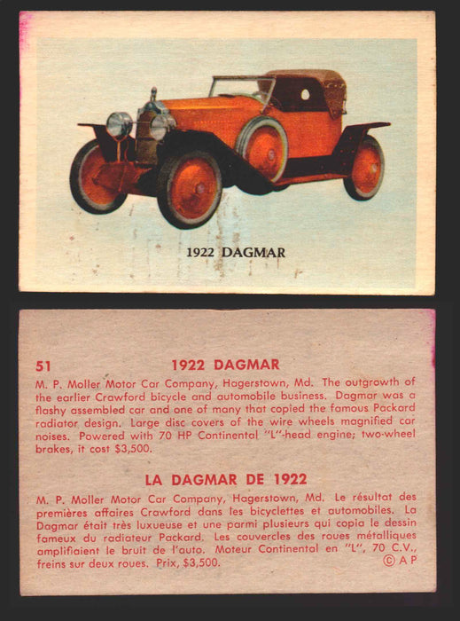 1959 Parkhurst Old Time Cars Vintage Trading Card You Pick Singles #1-64 V339-16 51	1922 Dagmar  - TvMovieCards.com