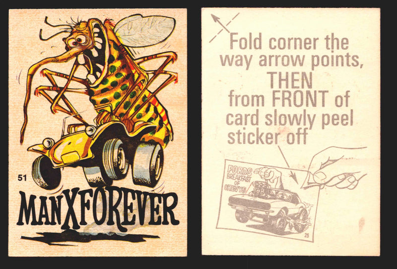 1970 Odd Rods All Stars Sticker Trading Card Donruss #1-#66 You Pick Singles   - TvMovieCards.com