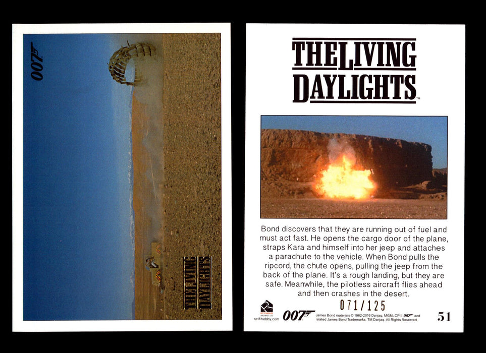James Bond Archives The Living Daylights Gold Parallel Card You Pick Single 1-55 #51  - TvMovieCards.com