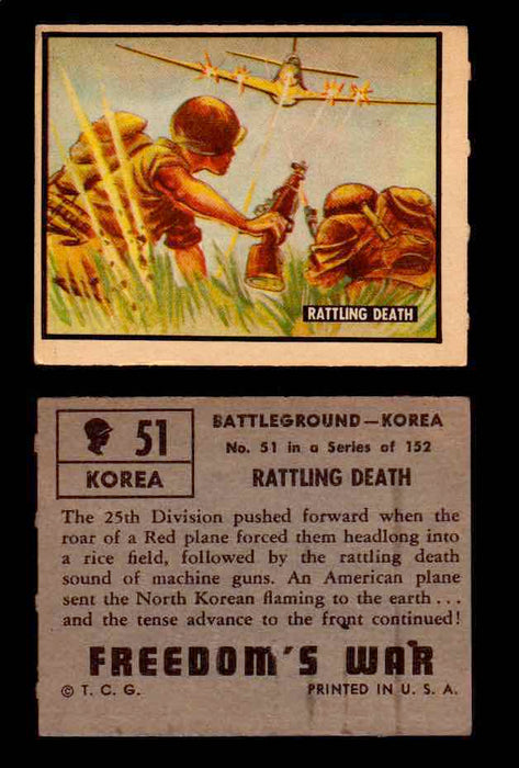 1950 Freedom's War Korea Topps Vintage Trading Cards You Pick Singles #1-100 #51  - TvMovieCards.com