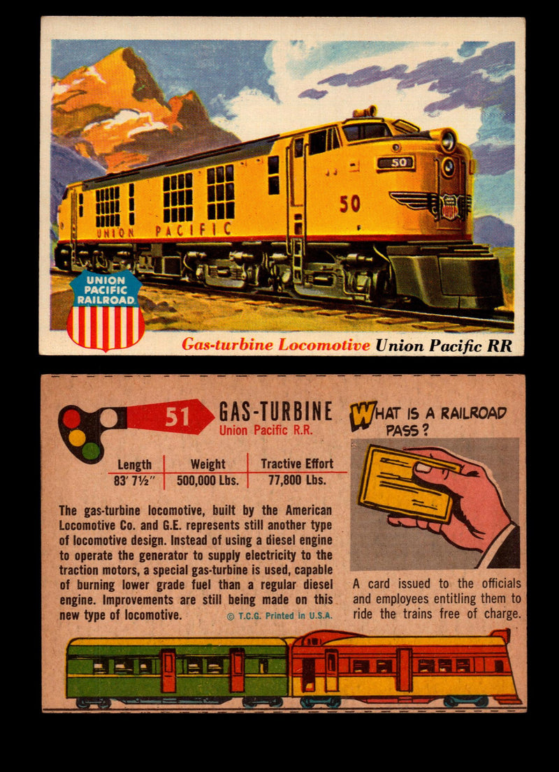 Rails And Sails 1955 Topps Vintage Card You Pick Singles #1-190 #51 Gas-Turbine  - TvMovieCards.com