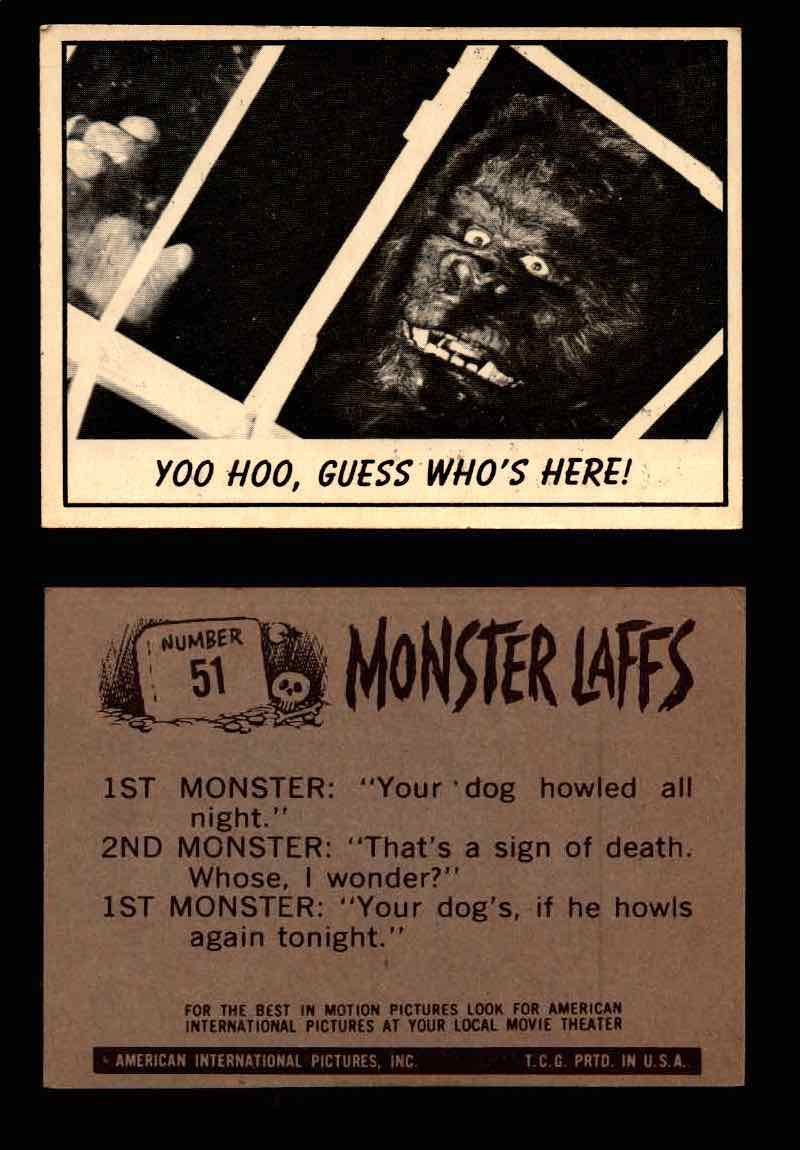 Monster Laffs 1966 Topps Vintage Trading Card You Pick Singles #1-66 #51  - TvMovieCards.com