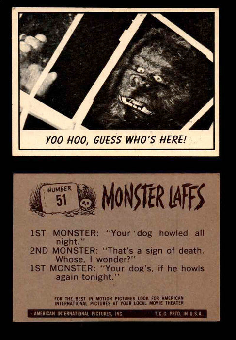 Monster Laffs 1966 Topps Vintage Trading Card You Pick Singles #1-66 #51  - TvMovieCards.com