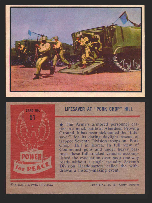 1954 Power For Peace Vintage Trading Cards You Pick Singles #1-96 51   Lifesaver At "Pork Chop" Hill  - TvMovieCards.com