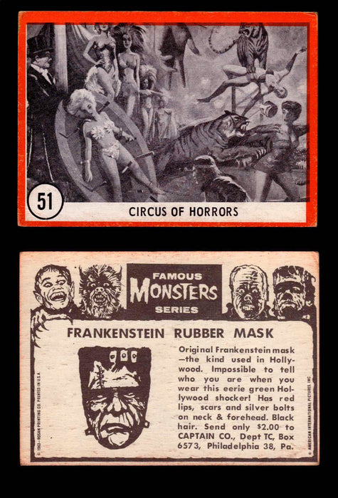 Famous Monsters 1963 Vintage Trading Cards You Pick Singles #1-64 #51  - TvMovieCards.com