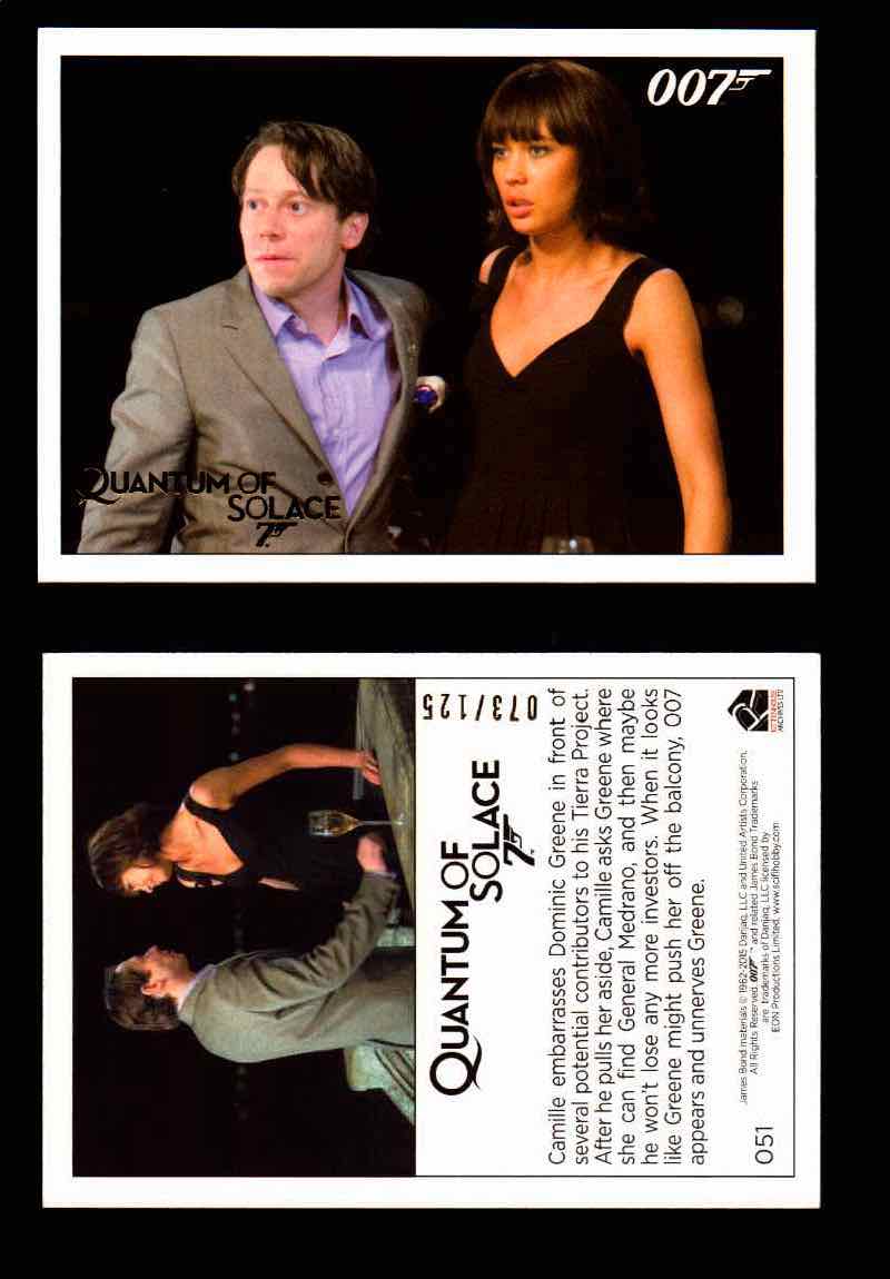 James Bond Archives Quantum of Solace Gold Parallel You Pick Single Cards #1-90 #51  - TvMovieCards.com