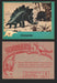 1961 Dinosaur Series Vintage Trading Card You Pick Singles #1-80 Nu Card 51	Stegosaurus  - TvMovieCards.com