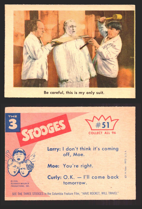 1959 Three 3 Stooges Fleer Vintage Trading Cards You Pick Singles #1-96 #51  - TvMovieCards.com