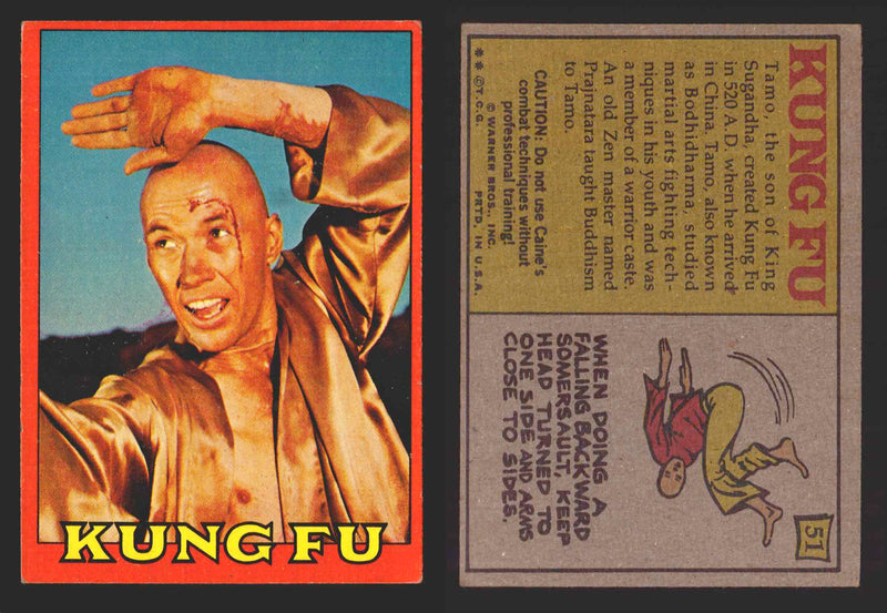 1973 Kung Fu Topps Vintage Trading Card You Pick Singles #1-60 #51  - TvMovieCards.com