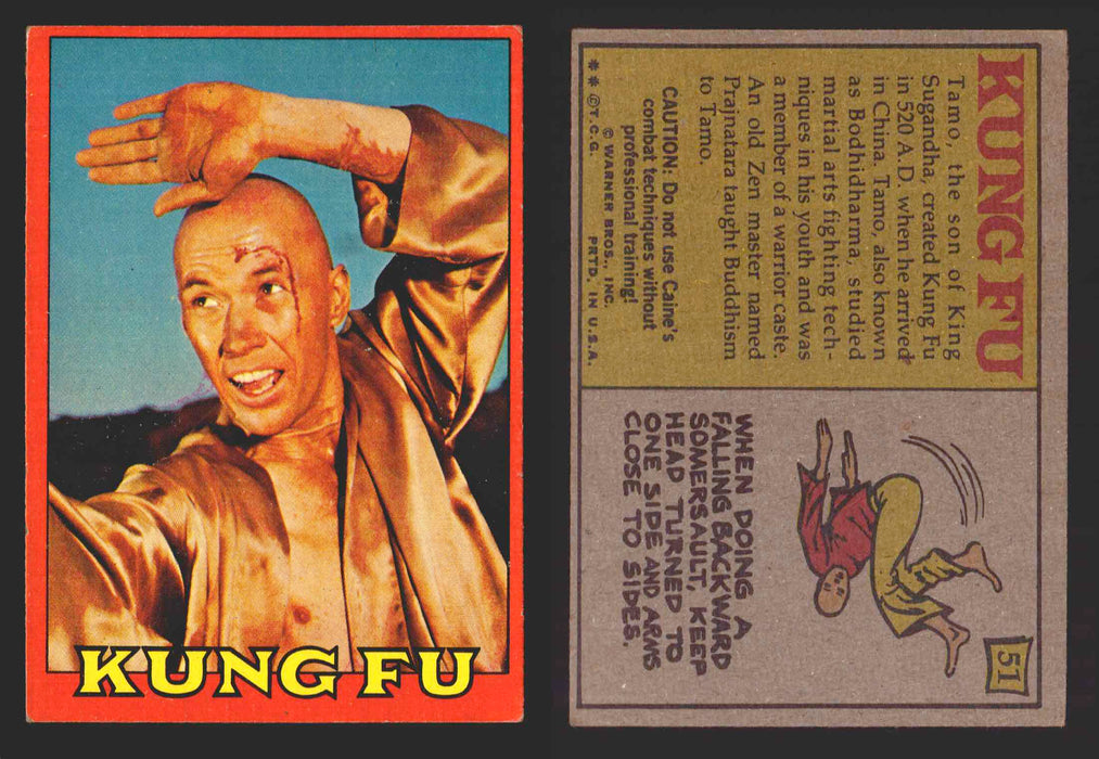 1973 Kung Fu Topps Vintage Trading Card You Pick Singles #1-60 #51  - TvMovieCards.com