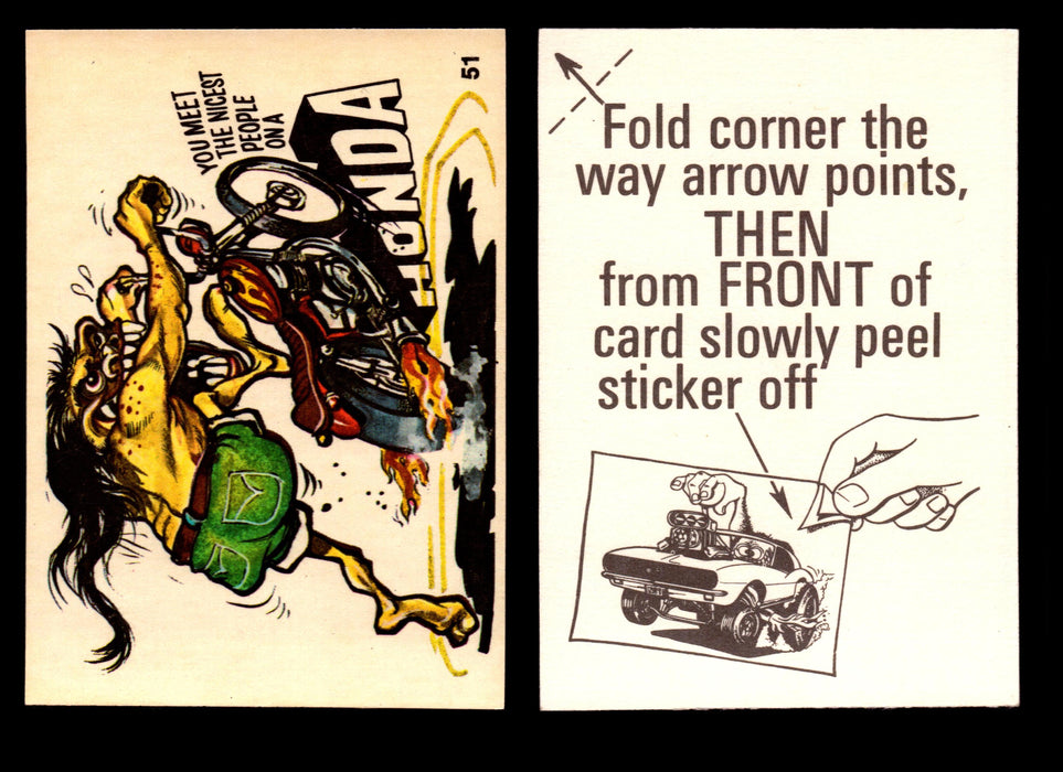 Fabulous Odd Rods Vintage Sticker Cards 1973 #1-#66 You Pick Singles   - TvMovieCards.com